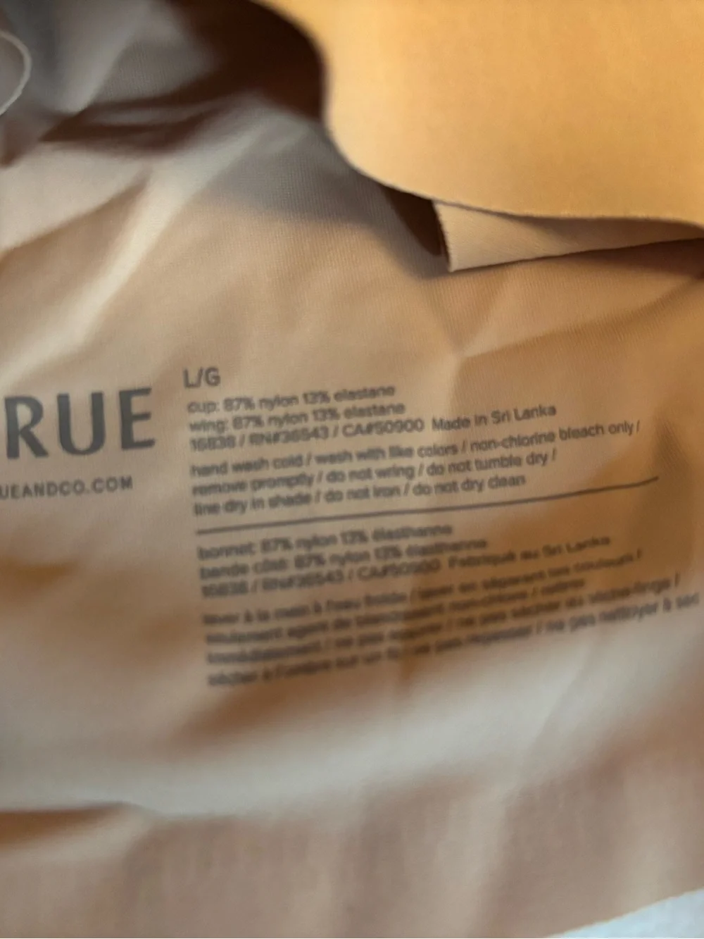 NWT True & Co. True Everybody Wireless Comfort Bra – Nude – Size Large